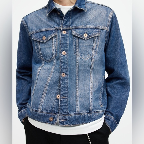 All Saints - Hebden Denim Trucker Jacket - Picture 1 of 5